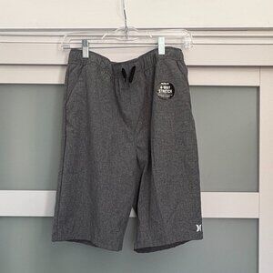 Boys Hurley Hybrid Quick Dry Athletic Shorts XL Gray Stretch NEW w/Tags